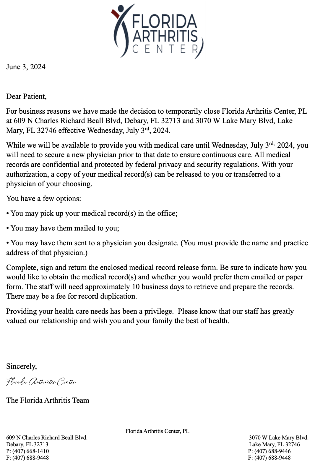 Drew Huffman, DO Florida Arthritis Center